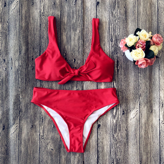 Pure color tight multicolor bikinis