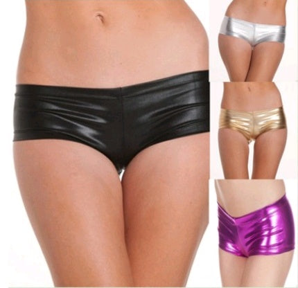 Leather strapless underwear panties