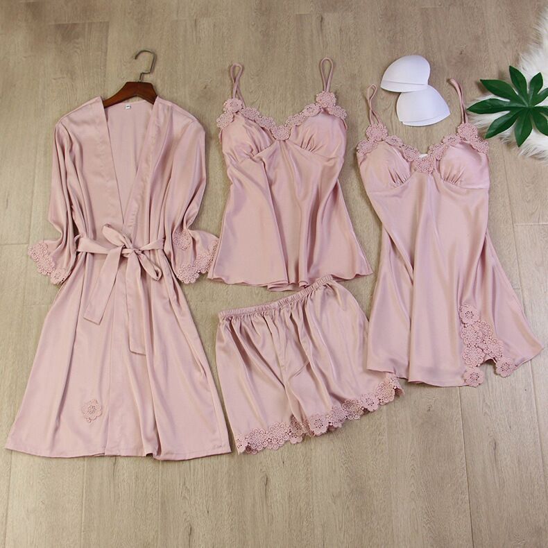 Lace sexy lingerie four-piece sets