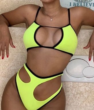 Printed sexy split bikini sets