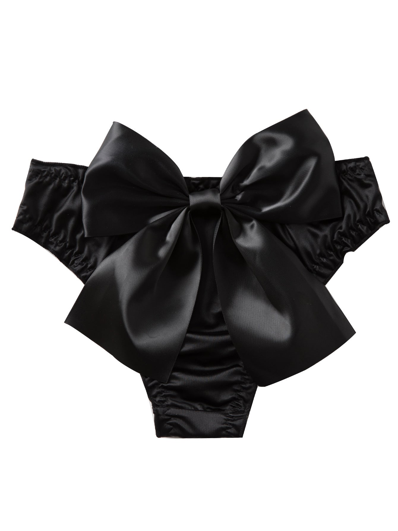 Festive red bow ice silk seamless underwear