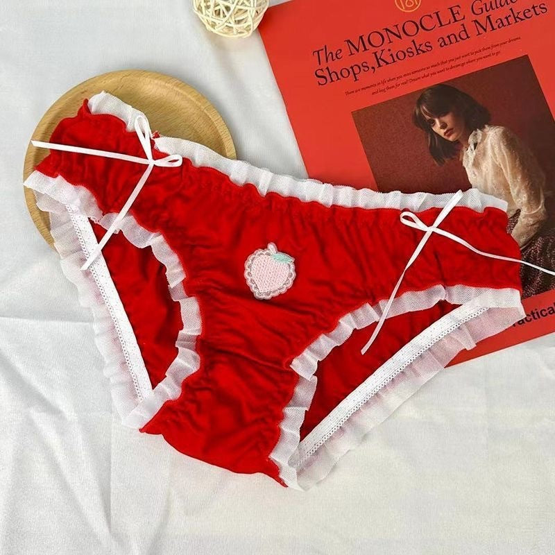 Romantic lace underwear with cute bow accents