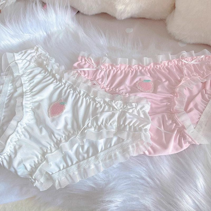 Romantic lace underwear with cute bow accents