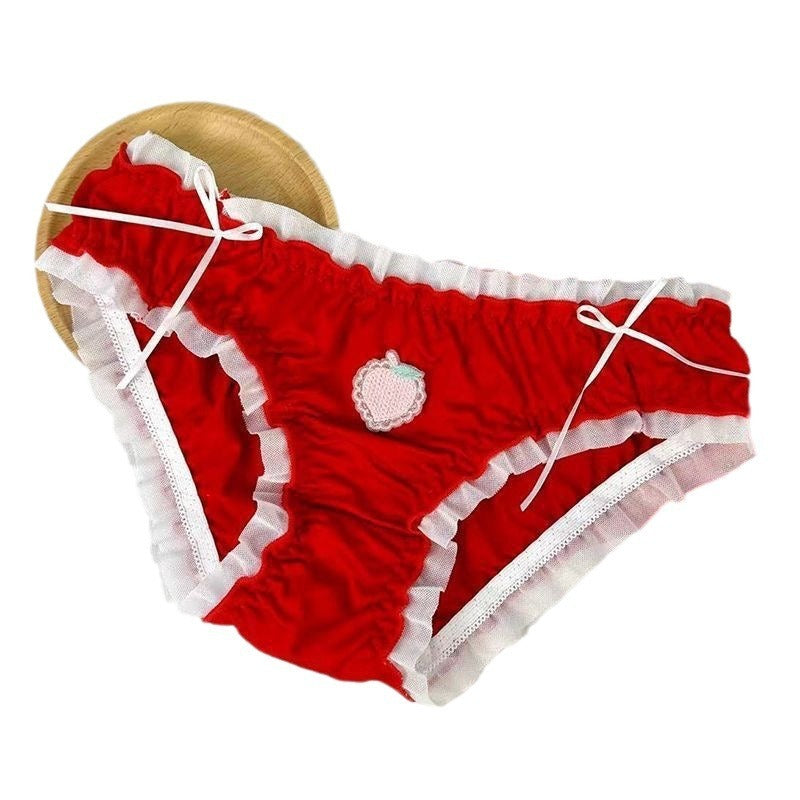 Romantic lace underwear with cute bow accents