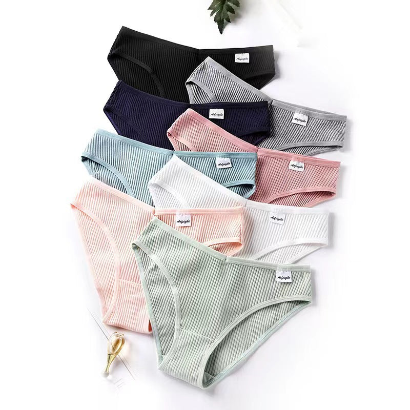 Mid-waist cotton underwear