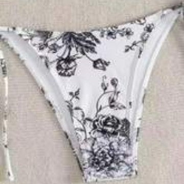 Seductive ink-painted halter lace-up bikinis