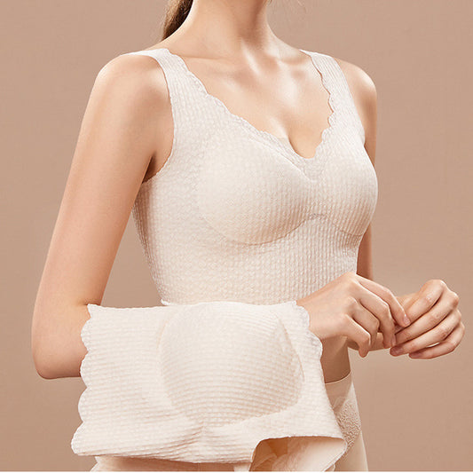 Double button sports seamless bras
