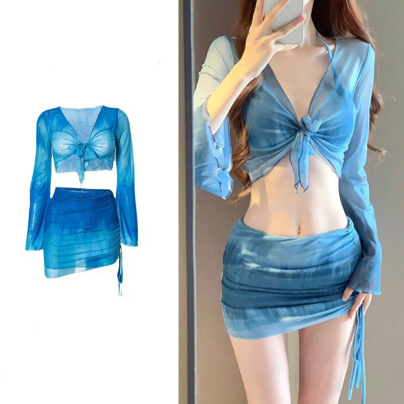 Seaside vacation four-piece bikini sets