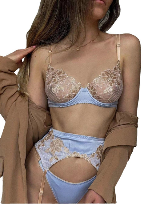 Vintage lingerie high-end craft three-piece sets