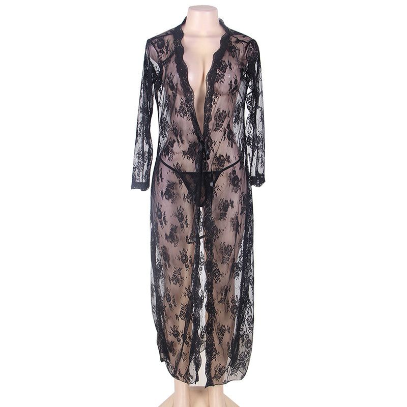 Lace long dress nightgowns