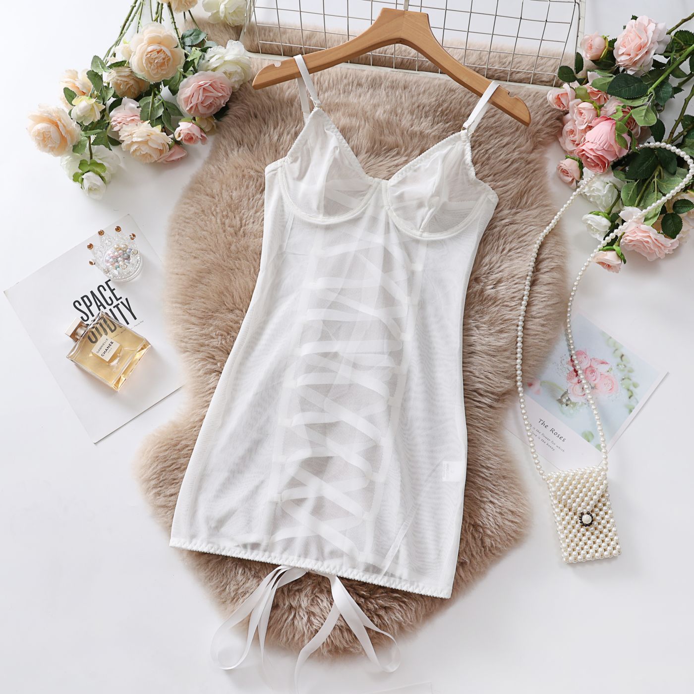 Transparent lace lingerie seductive jumpsuits