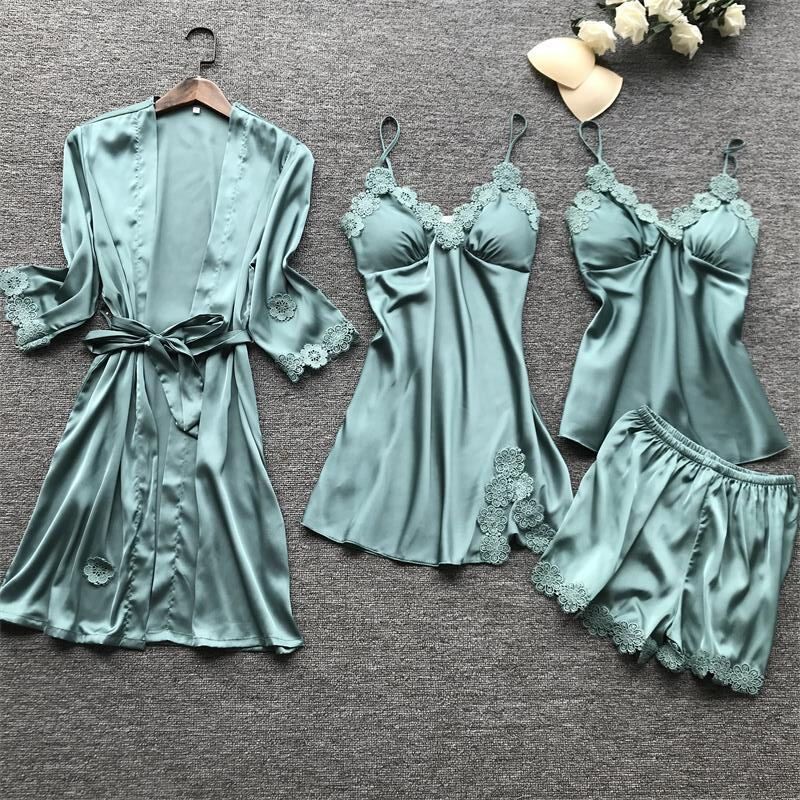 Lace sexy lingerie four-piece sets