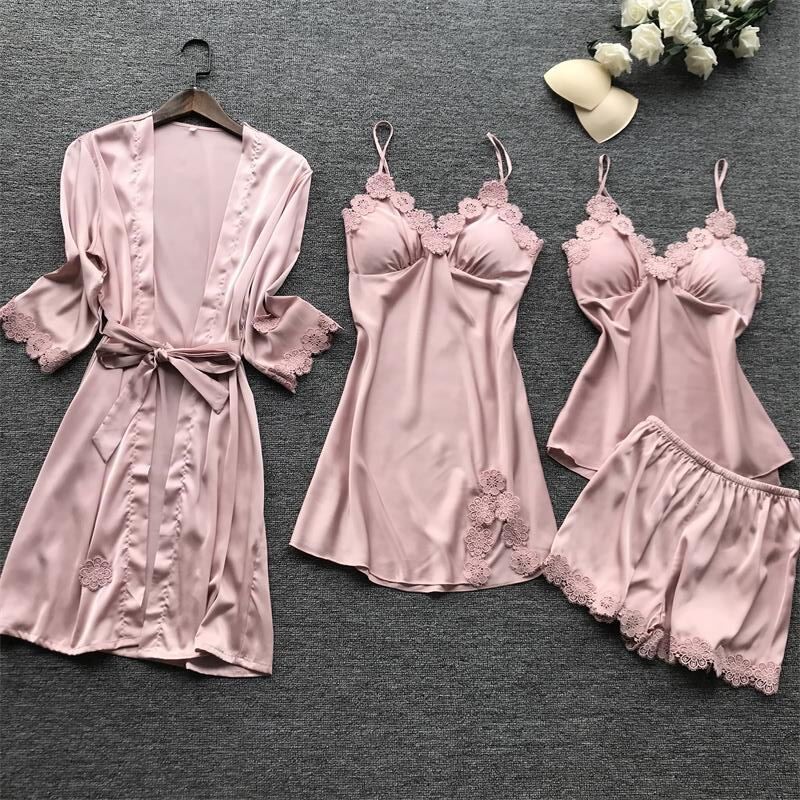 Lace sexy lingerie four-piece sets