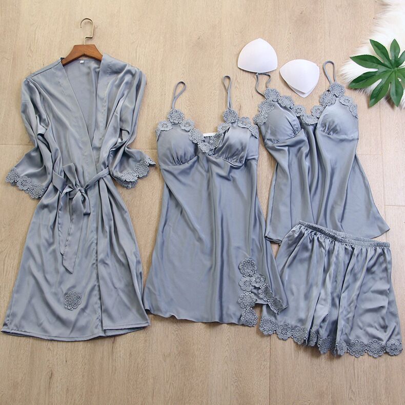 Lace sexy lingerie four-piece sets