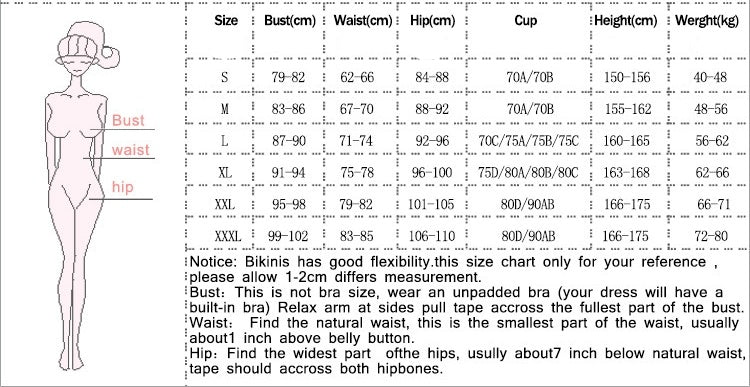 Solid color hollow-out printed bikini sets
