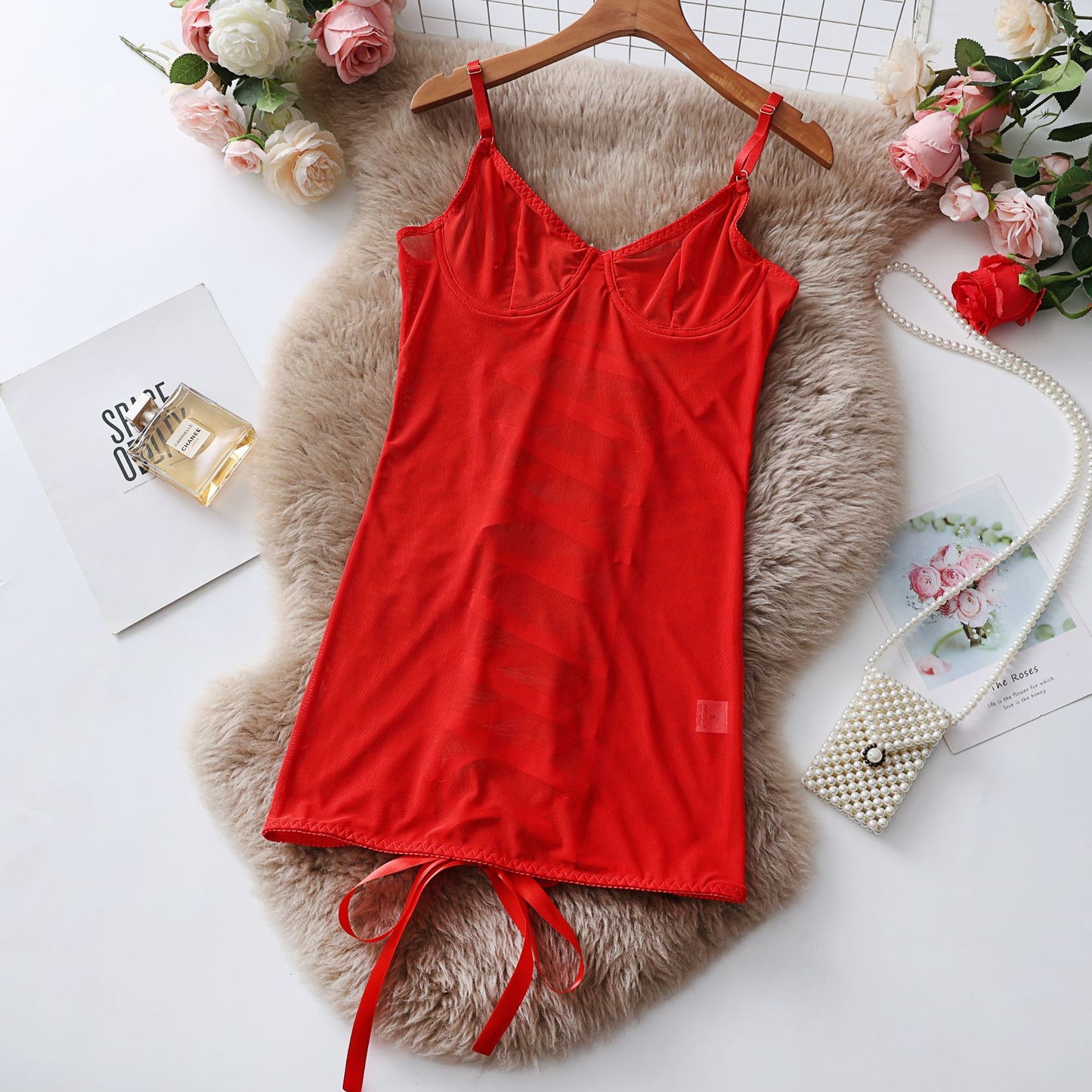 Transparent lace lingerie seductive jumpsuits