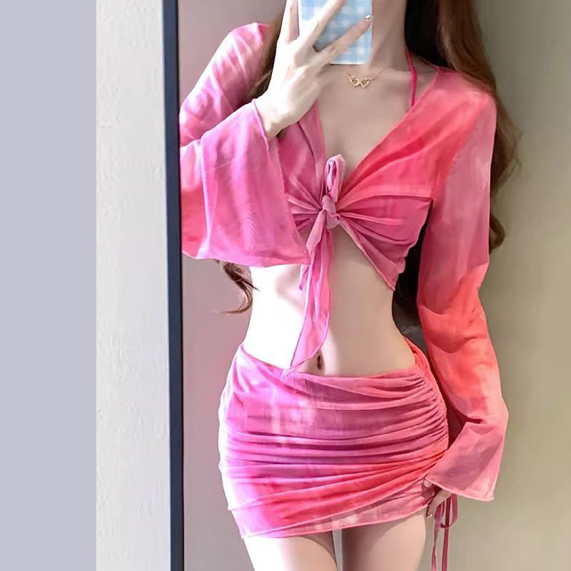 Seaside vacation four-piece bikini sets
